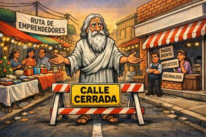 Caricatura editorial - Navidad con valla