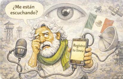 Caricatura editorial - Conectados… y observados