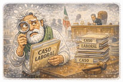 Caricatura editorial - Cronos revisa justicia laboral en la Región Carbonífera