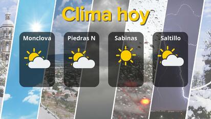 Condiciones climáticas en Coahuila para hoy 16 de enero: sol y nubes