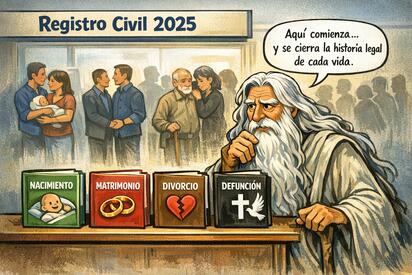Caricatura editorial - El registro del tiempo