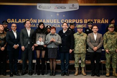 Policías de Saltillo reciben Galardón Manuel Corpus Beltrán