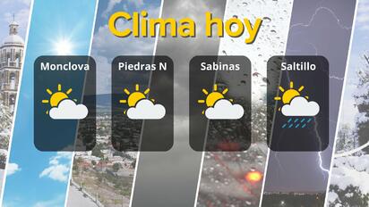 Condiciones climáticas en Coahuila: nubes, claros y lluvias ligeras 