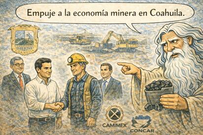 Caricatura editorial - Impulso minero en marcha