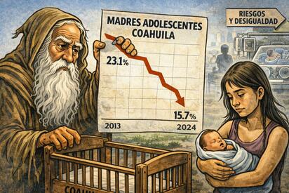 Caricatura editorial - Madres antes de tiempo