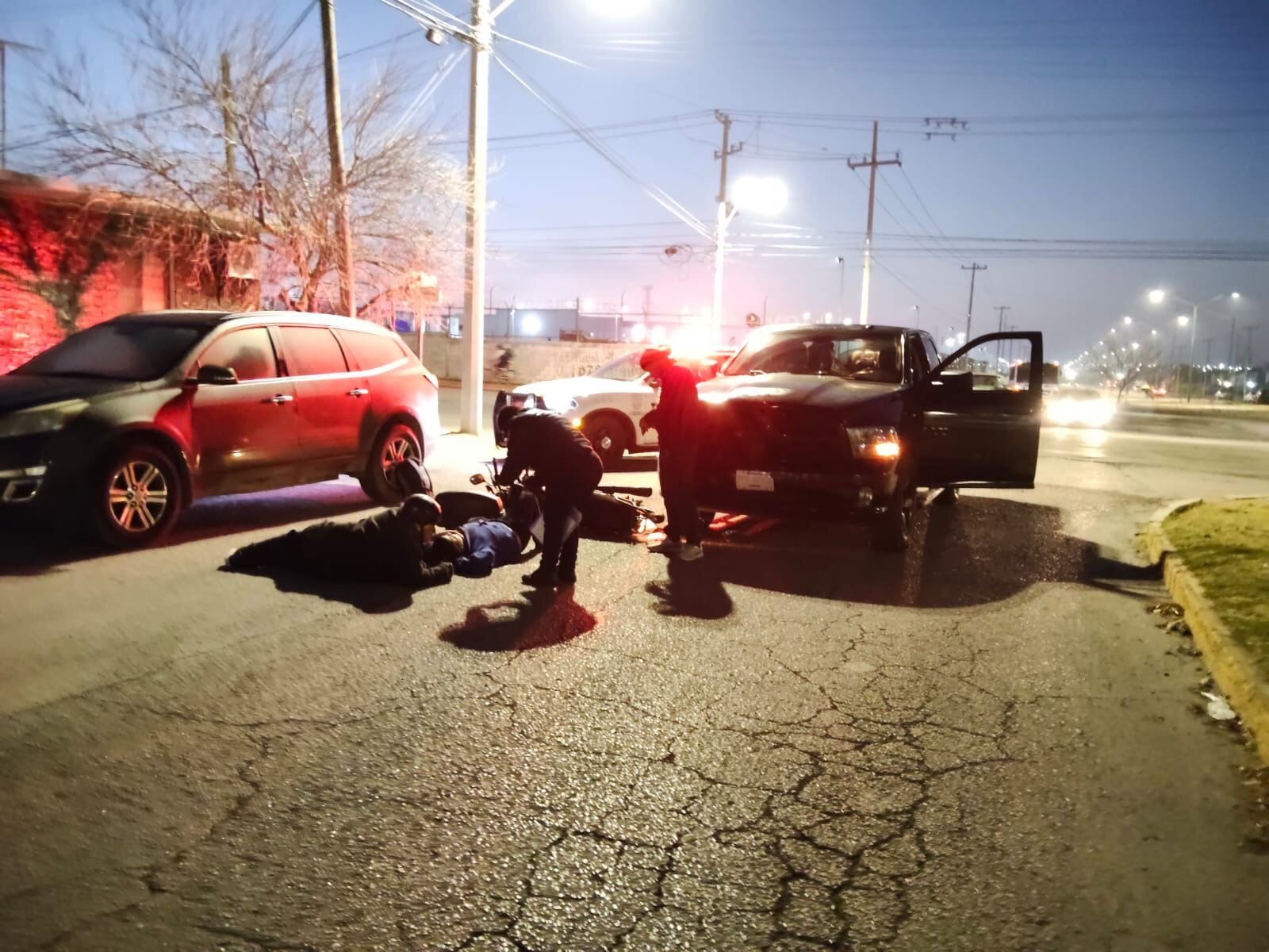 accidente : En el percance se vieron involucrados una camioneta Dodge Ram 1500 modelo 2018 y una motocicleta Vento.