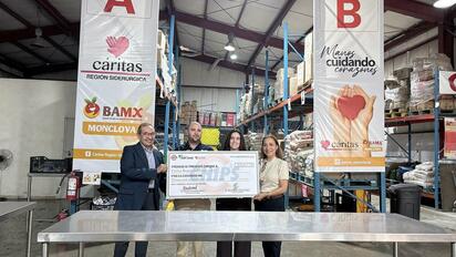 Cáritas recibe donación de 30 mil pesos, para comprar alimentos
