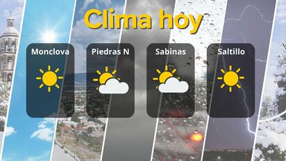 Clima en Coahuila: cielo soleado y vientos moderados