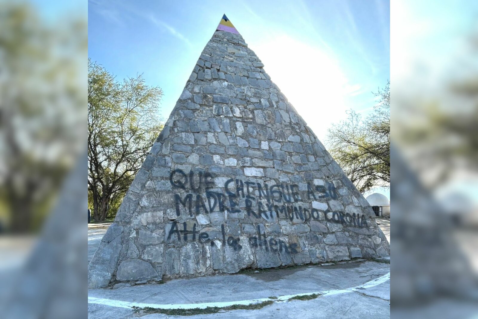 Vandalizan la pirámide de Pozuelos de Arriba