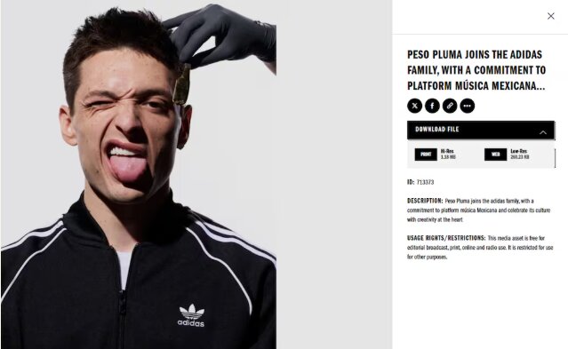 Peso Pluma y Adidas
