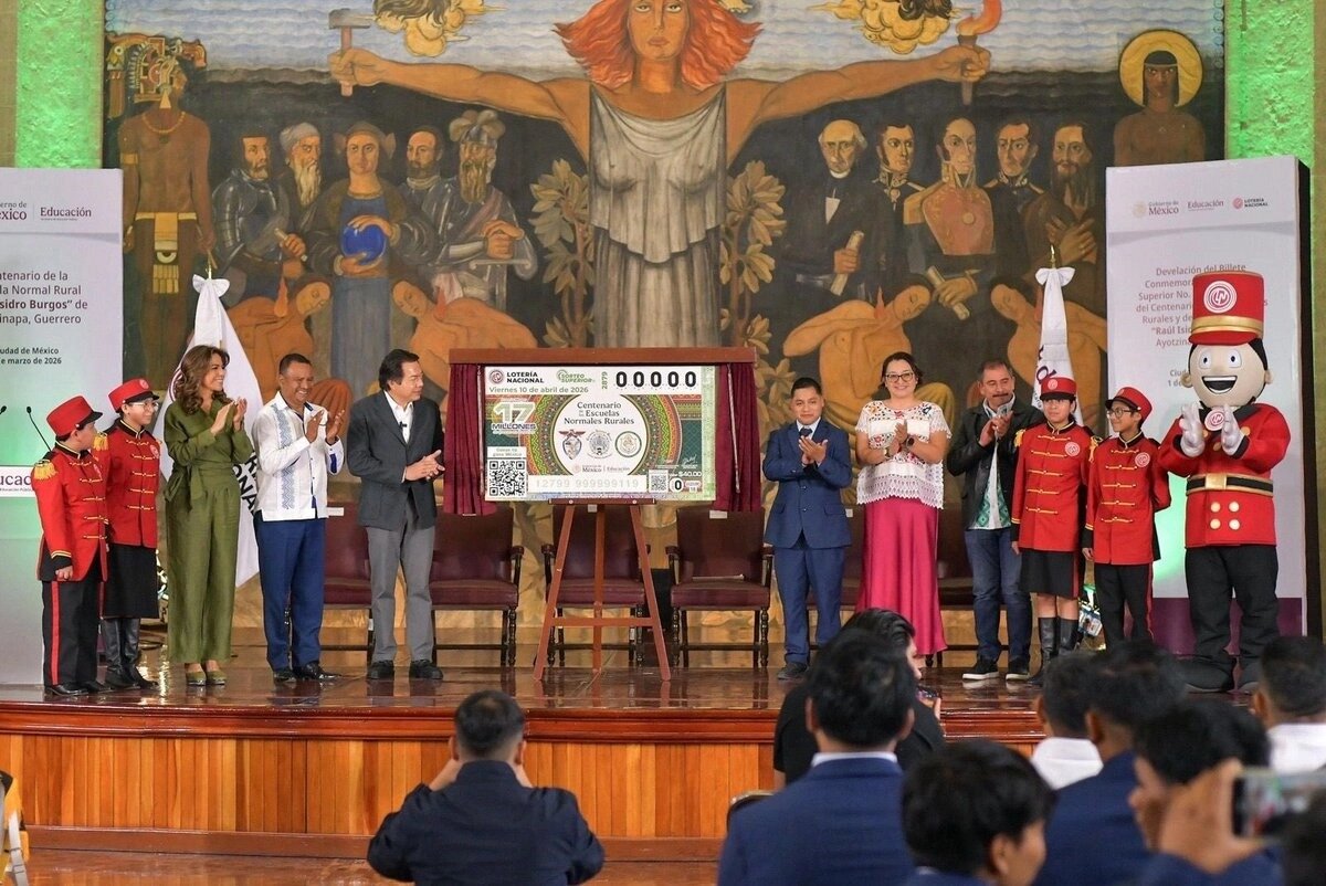 Lotería Nacional lanza billete por 100 años de normales rurales