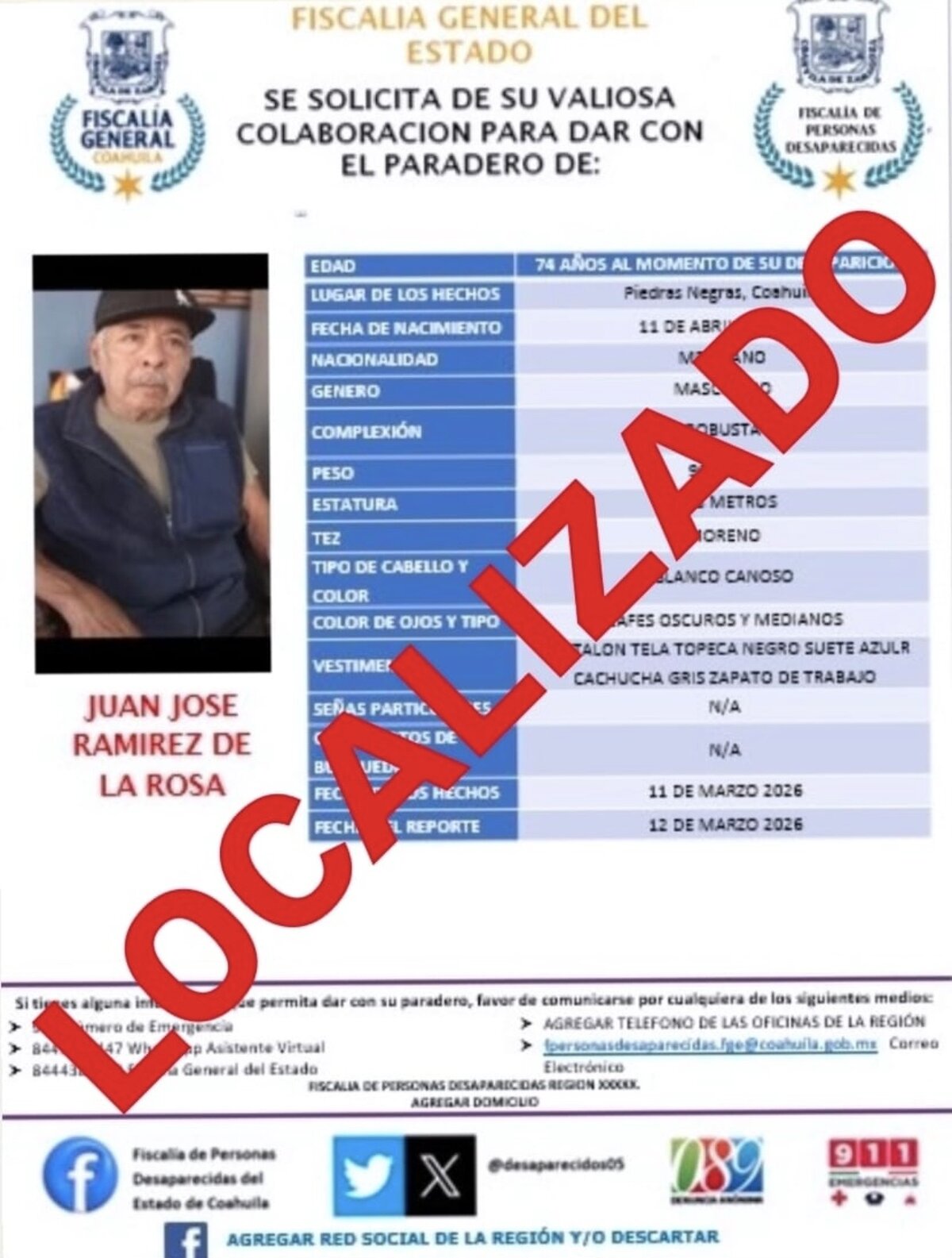 Localizan con vida a adulto mayor tras intensa búsqueda en el Pico del Águila