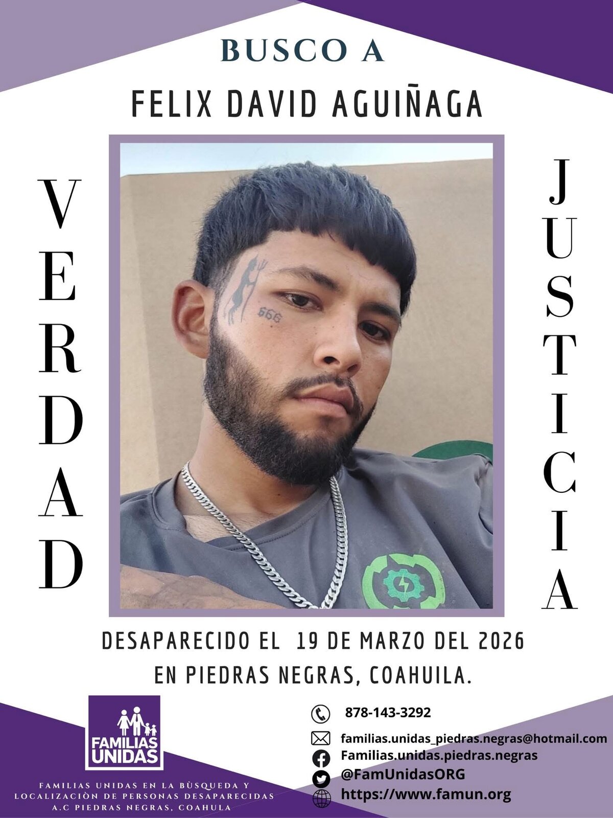 Búsqueda : En el caso de Héctor Alexis, fue visto por última vez en las inmediaciones del río Bravo.