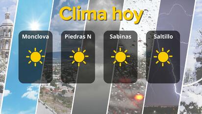 Clima en Coahuila: soleado y cálido con vientos moderados y fuertes