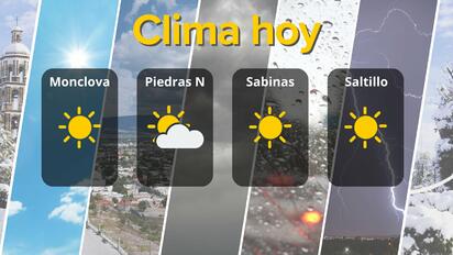 Pronóstico meteorológico: máximas de 36°C y condiciones mayormente soleadas en Coahuila