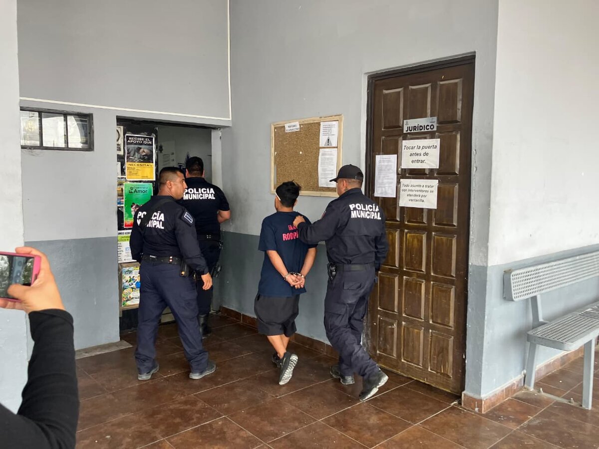 Detienen a sujeto por amenazas y sospecha de motocicleta robada en Frontera