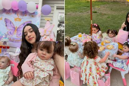 Mujer organiza fiesta completa para bebé reborn y causa reacciones en redes 