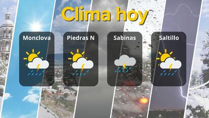 Coahuila enfrentará chubascos tormentosos con alta probabilidad de lluvia y descenso térmico
