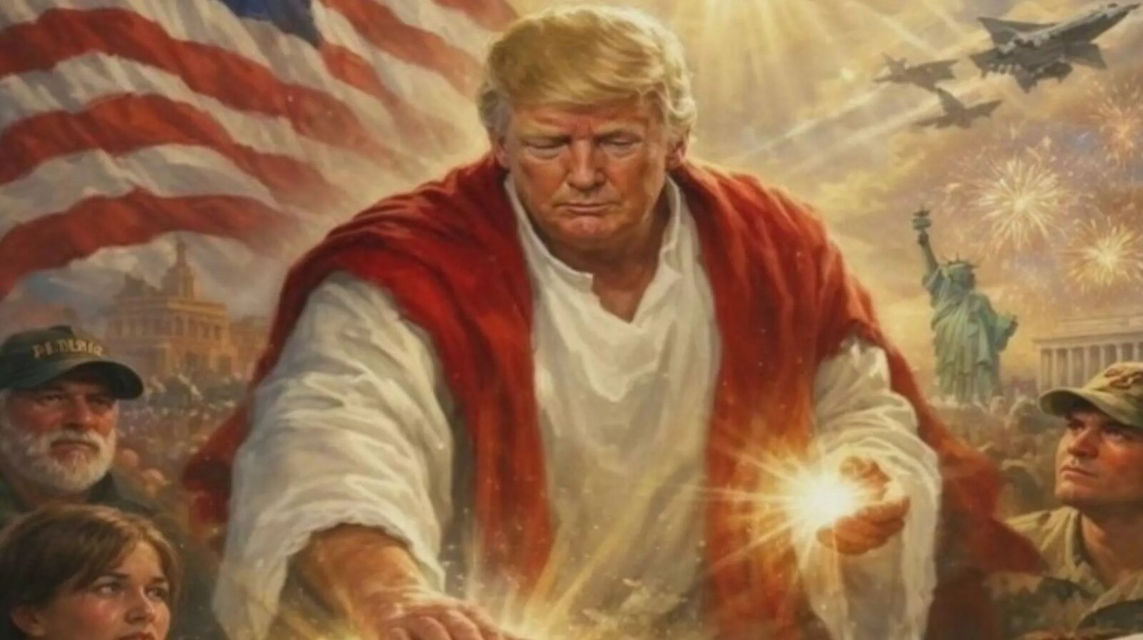 Trump elimina imagen polémica; niega que fuera Jesucristo