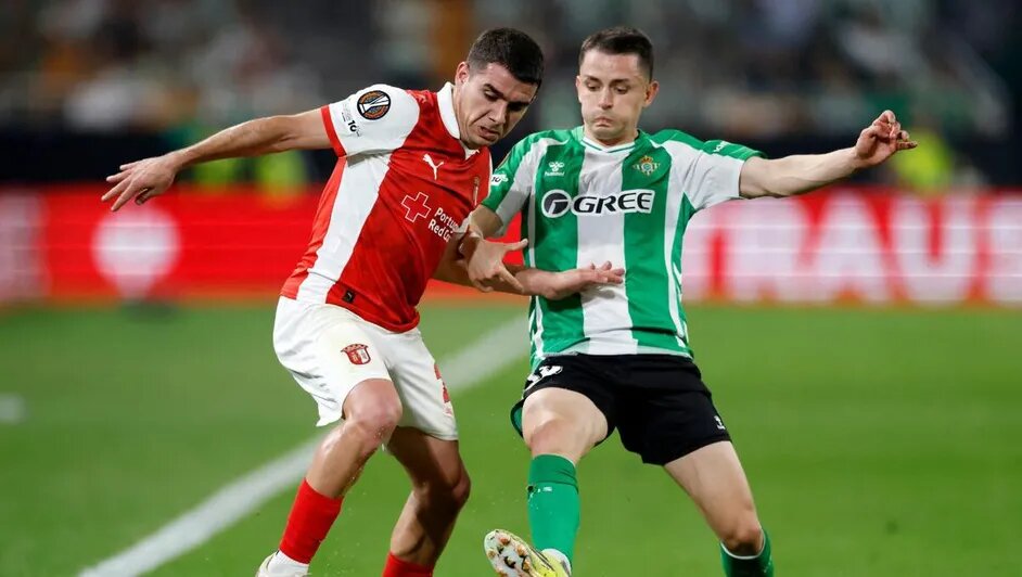 Betis pierde 4-2 con Braga y es eliminado de la Europa League con global 5-3