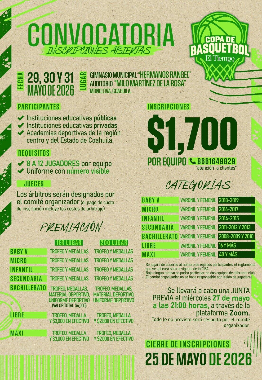 Deportes: Estudiantes del Tecnológico de Monclova podrían sumarse a la competencia organizada por el periódico