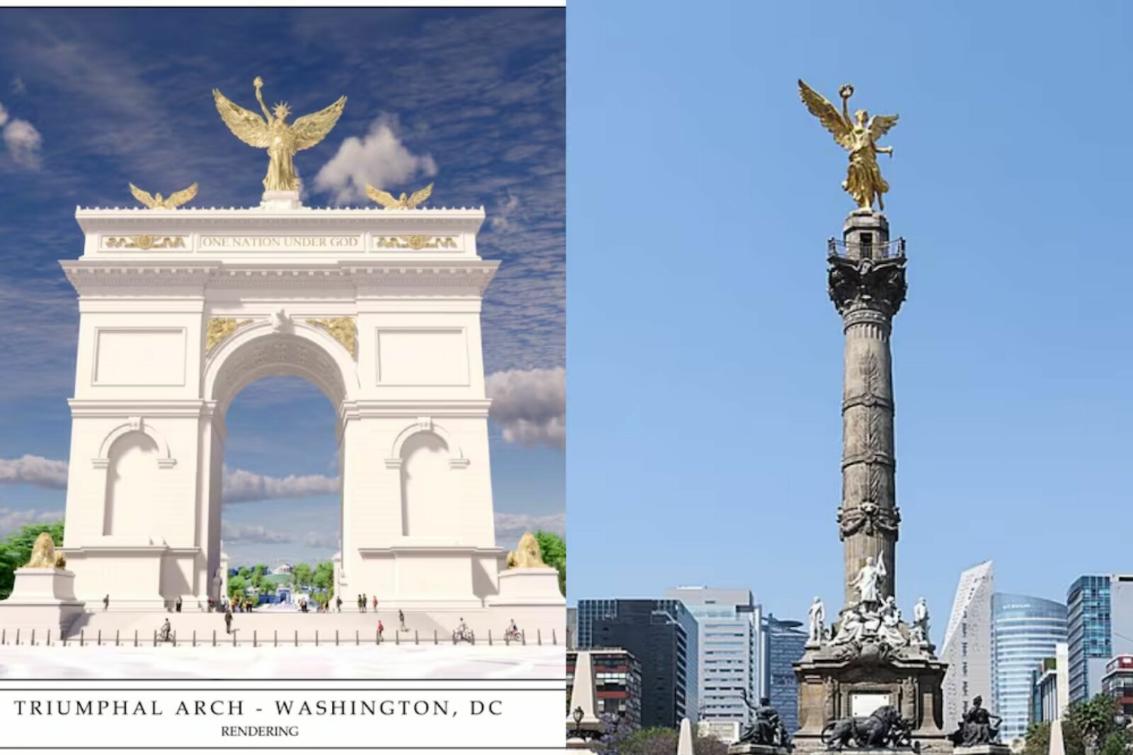 Trump impulsa arco monumental en Washington; sería el más grande del mundo