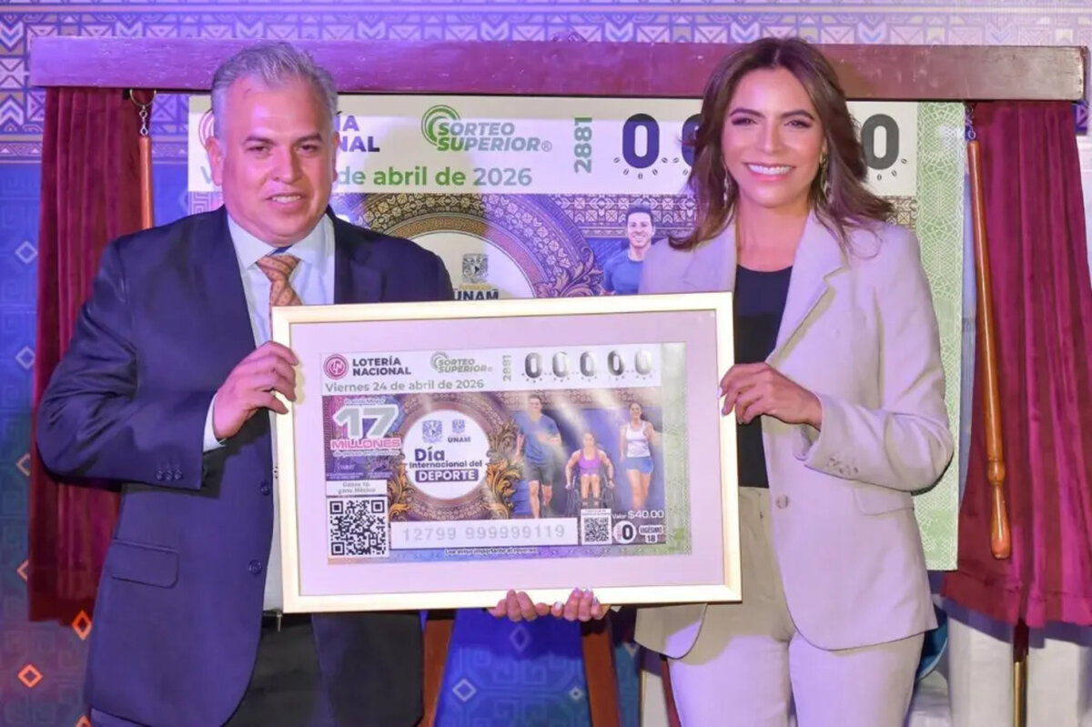 Lotería Nacional presenta billete por Día del Deporte y la Paz