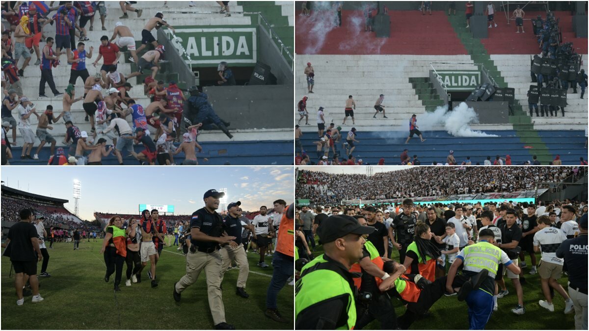 Olimpia vs Cerro Porteño: violencia, gases y heridos obligan a suspender el partido