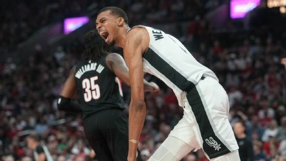 San Antonio Spurs vencen 114-93 a Blazers y se acercan a la segunda ronda