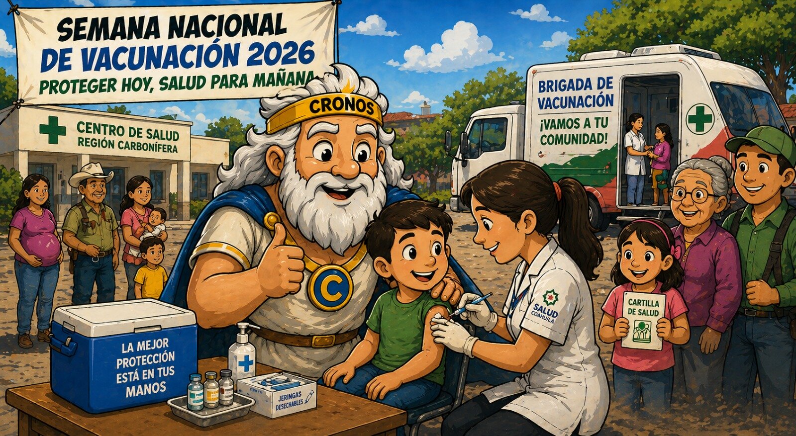 Caricatura Editorial...“Cronos llama a vacunarse”