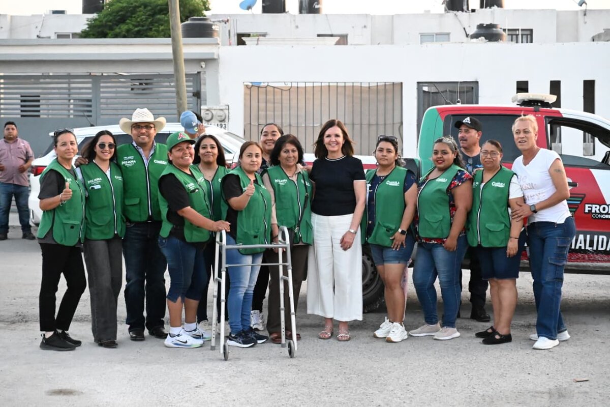 La alcaldesa cumple compromisos con las familias y mejora la movilidad en las colonias de Frontera.  Frontera, Coahuila; a 28 de abril de 2026.-