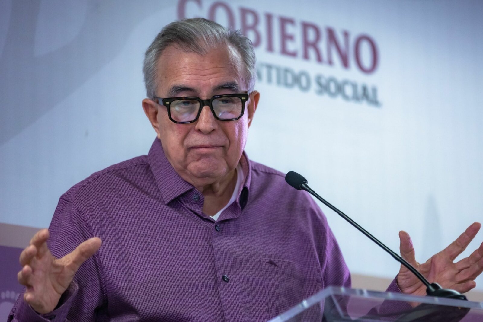 RUBÉN ROCHA El gobernador de Sinaloa, Rubén Rocha Moya, aseguró estar tranquilo ante acusaciones en Estados Unidos y afirmó que no ha recibido notificación sobre