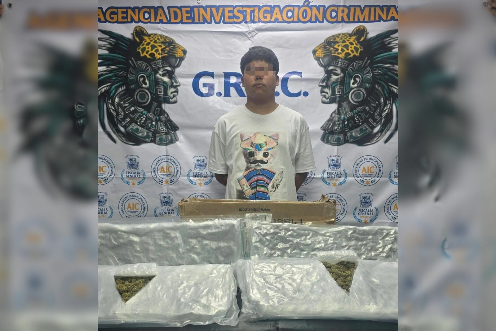 Capturan a presunto distribuidor con 12 kilos de droga en Monclova