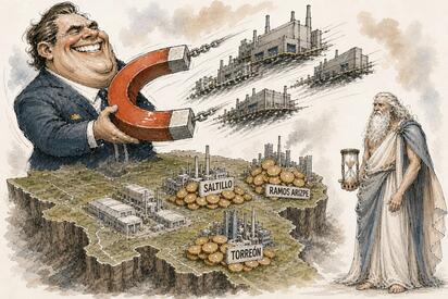 Cronos - Caricatura Editorial...  “Coahuila mantiene auge industrial pese a presión arancelaria”