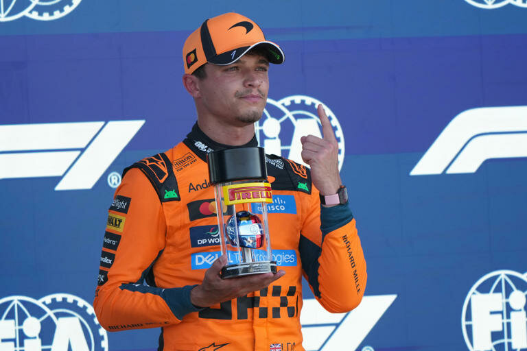 Lando Norris gana sprint del GP de Miami 2026; Checo Pérez 17