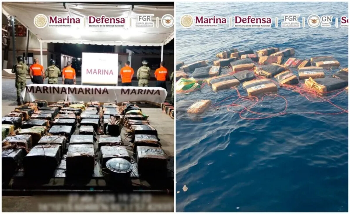 México decomisa más de dos toneladas de cocaína en alta mar