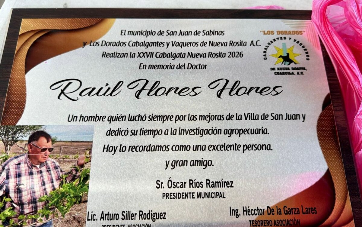 Cabalgata de Nueva Rosita honró homenaje a Raúl Flores