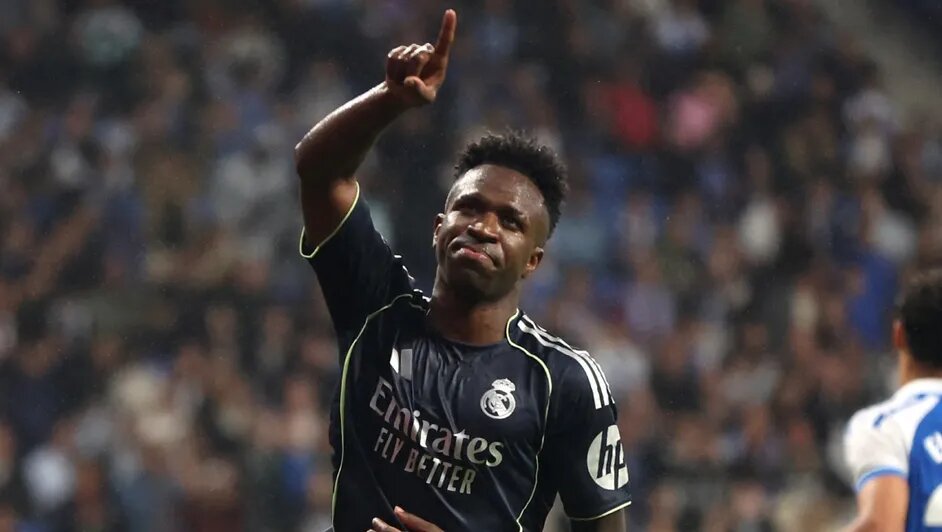 Real Madrid vence 2-0 al Espanyol con doblete de Vinicius y mantiene opciones de Liga