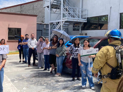 SAT Monclova realiza simulacro de incendio para fortalecer capacidad de respuesta