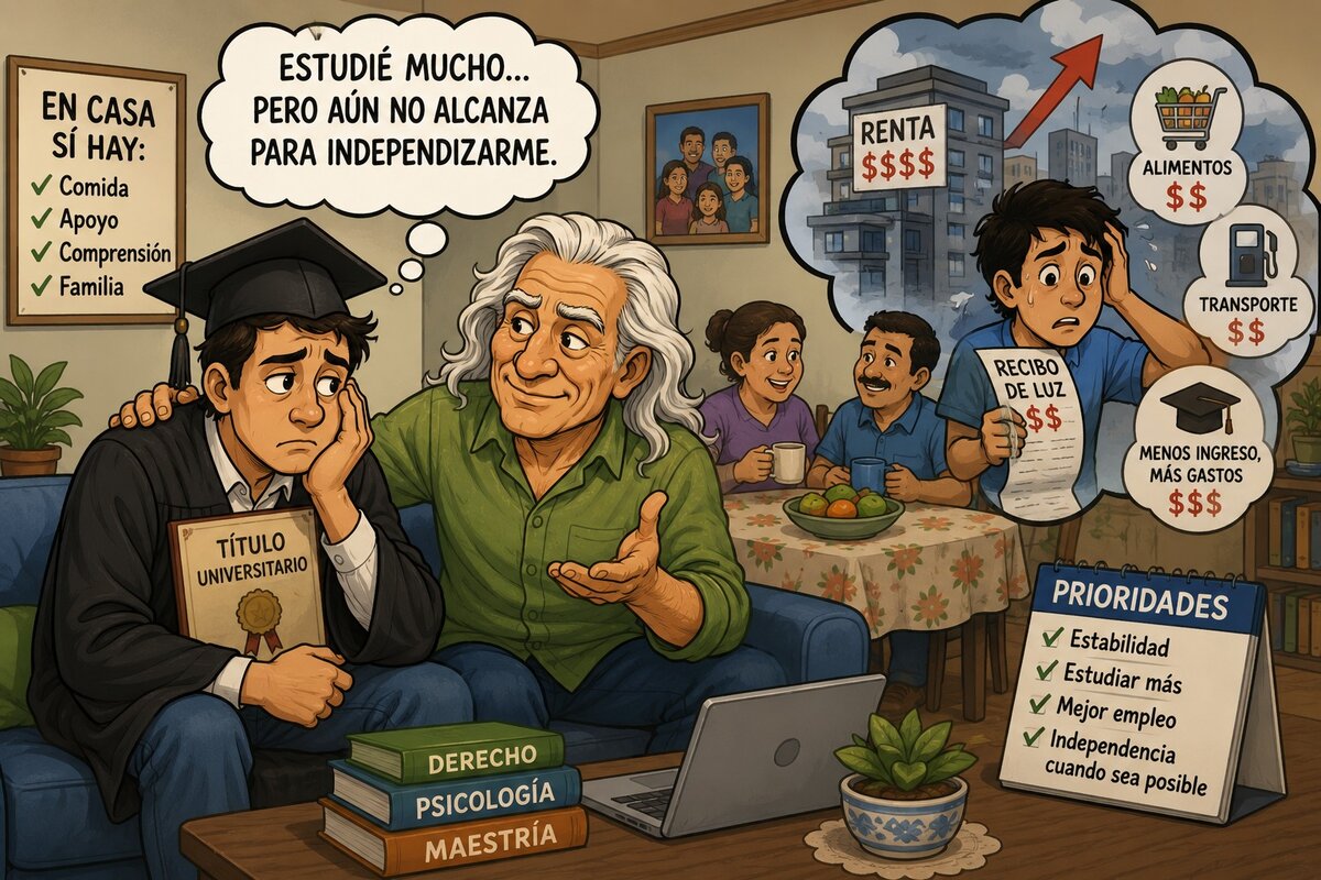 Caricatura editorial - Graduados… pero atrapados