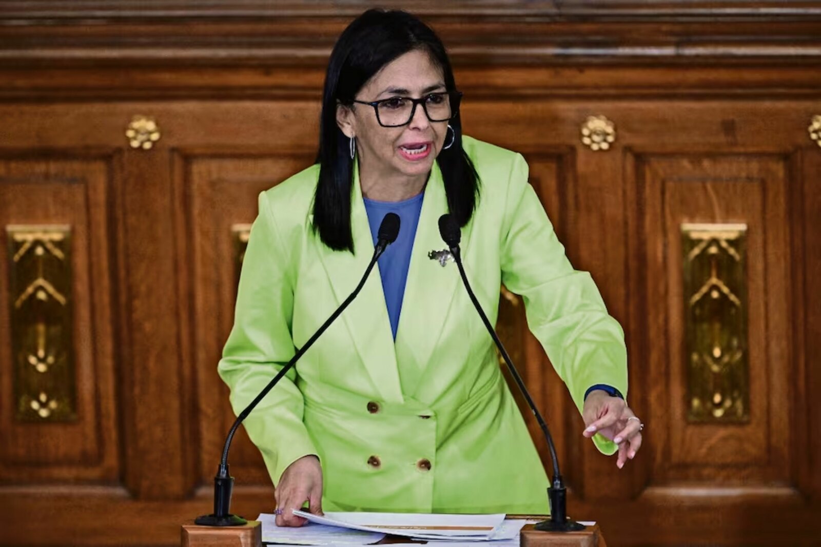 Delcy Rodríguez viajará a La Haya por disputa entre Venezuela y Guyana