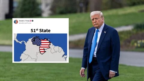 Trump publica imagen de Venezuela como el estado 51 de EU