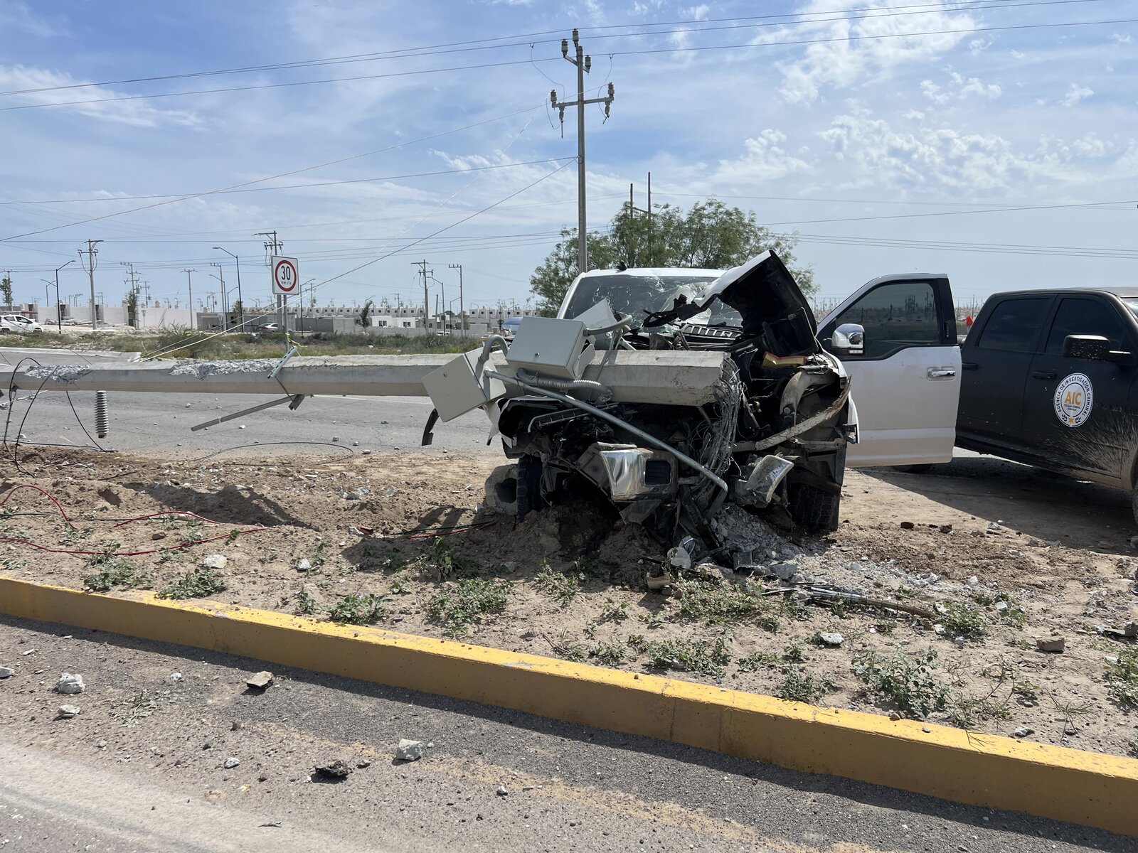 Accidente : El percance ocurrió sobre el bulevar Román Cepeda, a la altura de la colonia Las Praderas.