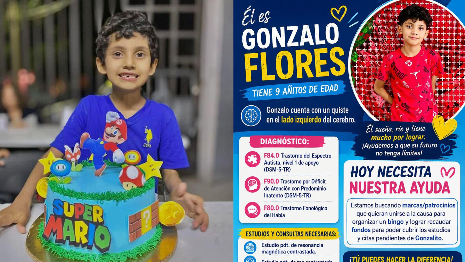 Luchan por Gonzalo y piden apoyo solidario