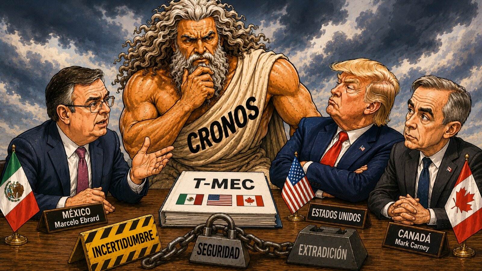 Caricatura editorial - El futuro incierto del T-MEC