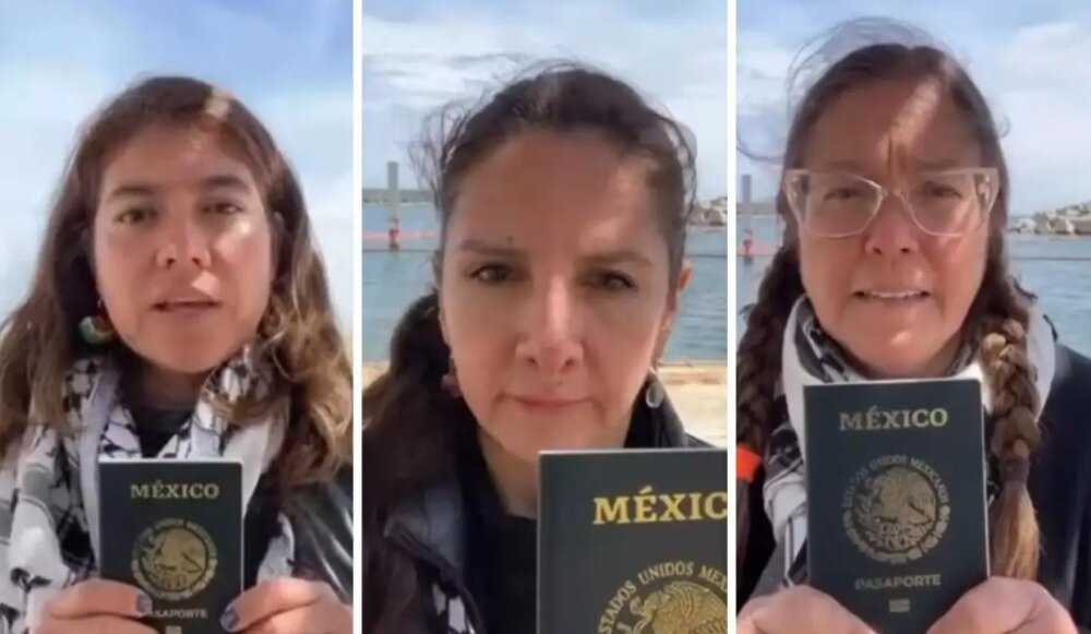 SRE pide a Israel liberar a mexicanas retenidas en flotilla humanitaria