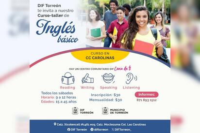 Anuncian cursos de autoempleo en el Centro Comunitario Carolinas en Torreón