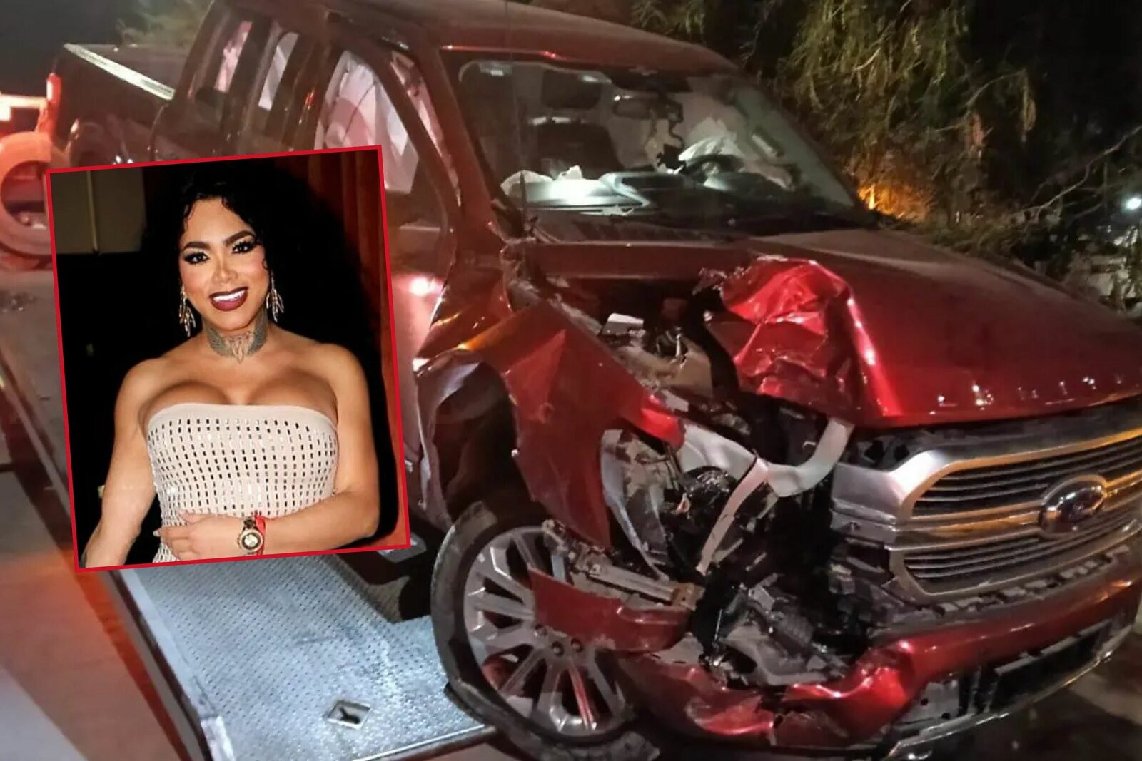 Paolita Suárez sufre accidente automovilístico en León, Guanajuato