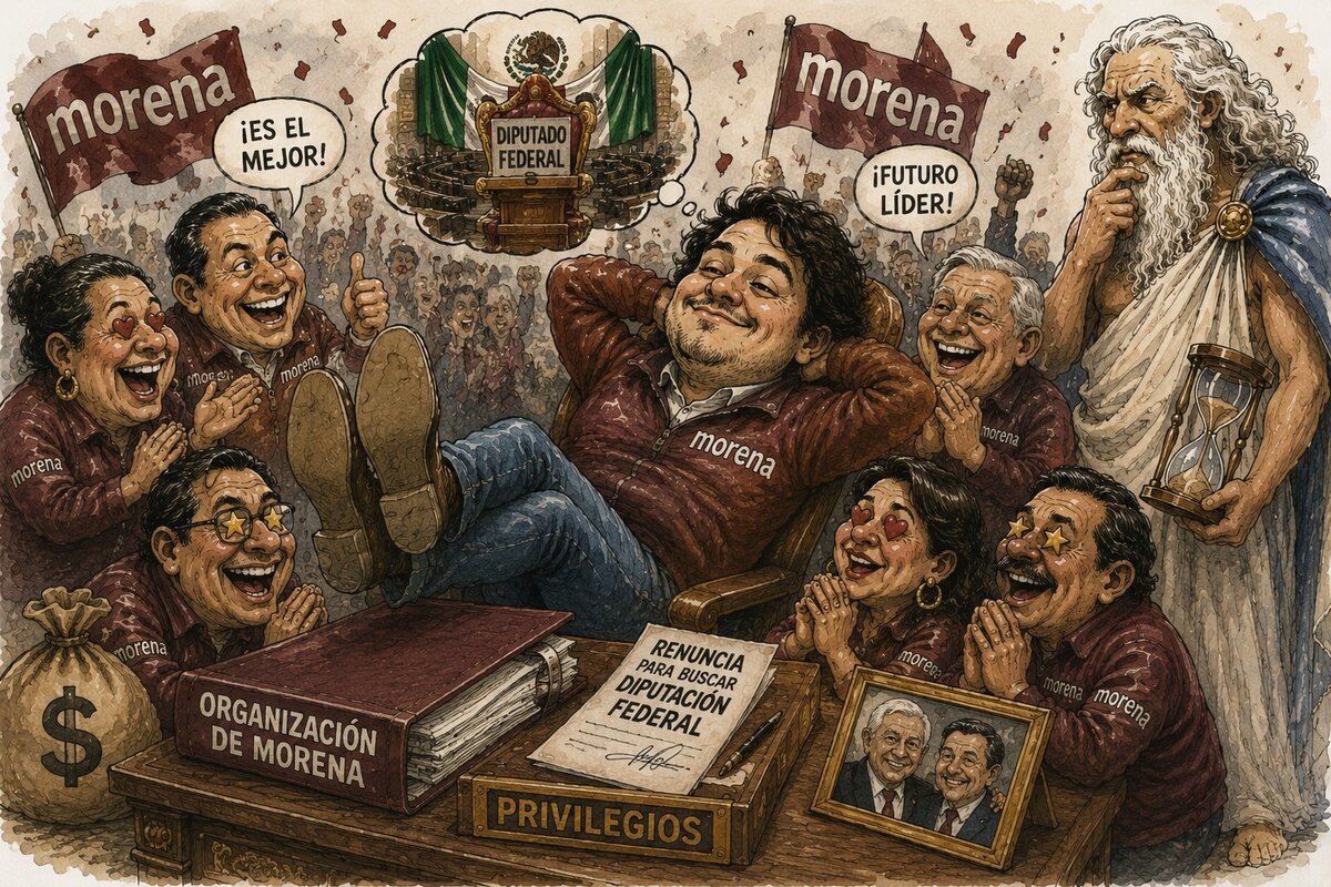 Caricatura editorial... “El hijo pródigo de Morena”