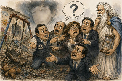 Cronos - Caricatura editorial... “¿Quién revisó el columpio?”